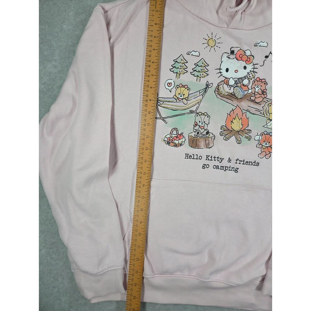 Sanrio Hello Kitty Friends Go Camping Hoodie Womens L Large Pink Sweatshirt - Picture 4 of 8